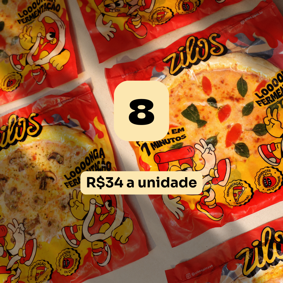 Kit 8 Pizzas Recheadas