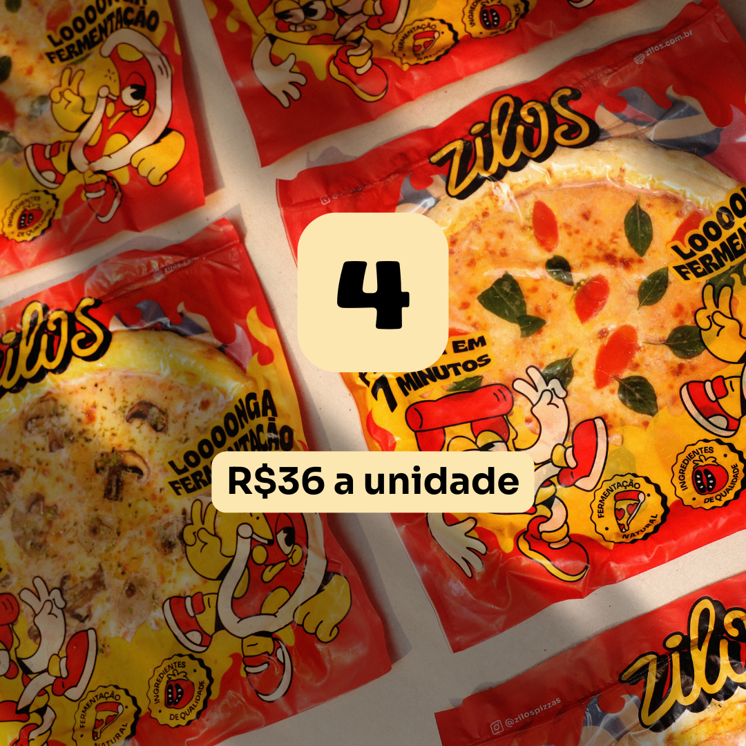 Kit 4 Pizzas Recheadas